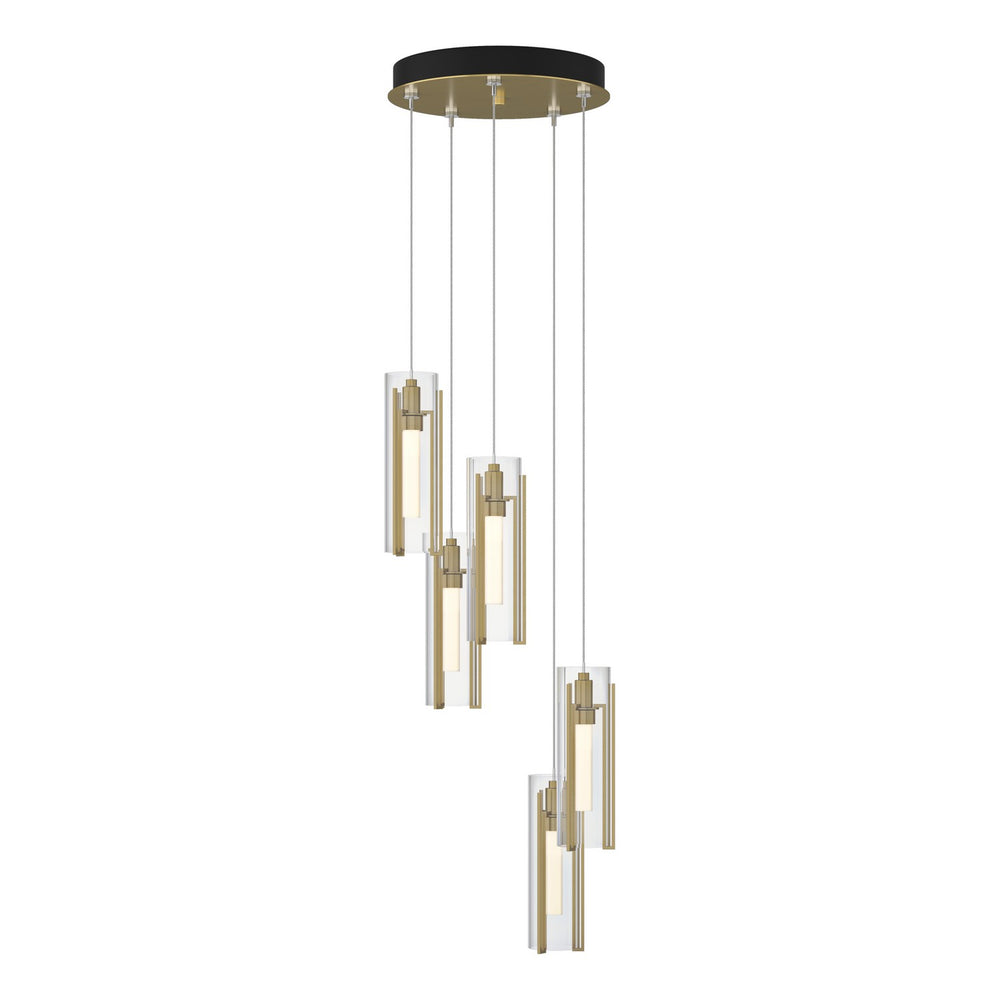 Hubbardton Forge - LED Pendant - Exos Glass - Modern Brass- Union Lighting Luminaires Decor