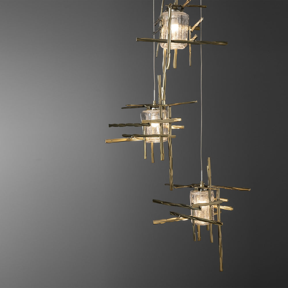 Hubbardton Forge - LED Pendant - Tura - Modern Brass- Union Lighting Luminaires Decor