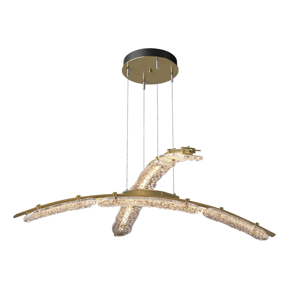 Hubbardton Forge - LED Pendant - Glissade - Modern Brass- Union Lighting Luminaires Decor