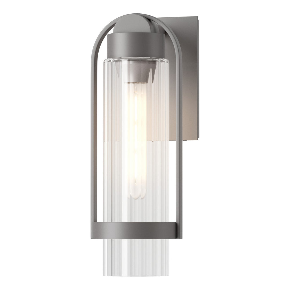 Hubbardton Forge - One Light Outdoor Wall Sconce - Alcove - Coastal Burnished Steel- Union Lighting Luminaires Decor