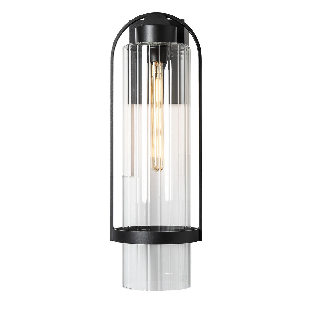 Hubbardton Forge - One Light Outdoor Wall Sconce - Alcove - Coastal Black- Union Lighting Luminaires Decor