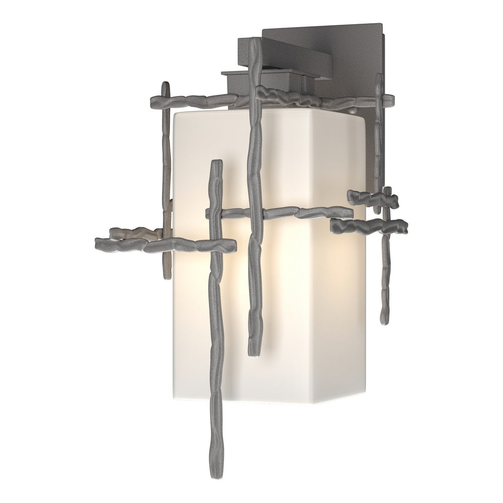 Hubbardton Forge - One Light Outdoor Wall Sconce - Tura - Coastal Burnished Steel- Union Lighting Luminaires Decor