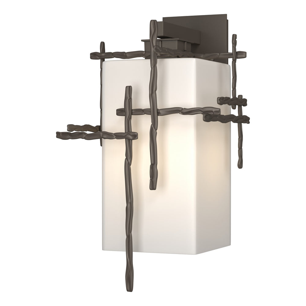 Hubbardton Forge - One Light Outdoor Wall Sconce - Tura - Coastal Dark Smoke- Union Lighting Luminaires Decor