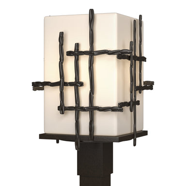 Hubbardton Forge - One Light Outdoor Post Mount - Tura - Coastal Oil Rubbed Bronze- Union Lighting Luminaires Decor