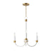 Maxim - Three Light Chandelier - Charlton - Weathered White/Gold Leaf- Union Lighting Luminaires Decor