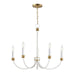 Maxim - Five Light Chandelier - Charlton - Weathered White/Gold Leaf- Union Lighting Luminaires Decor