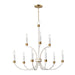 Maxim - Nine Light Chandelier - Charlton - Weathered White/Gold Leaf- Union Lighting Luminaires Decor