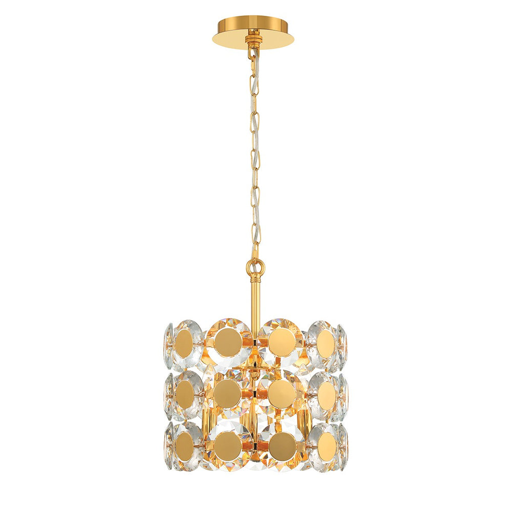 Eurofase Canada - PERRENE-CHD-3LT-14IN-GD-CL - PERRENE - Gold- Union Lighting Luminaires Decor