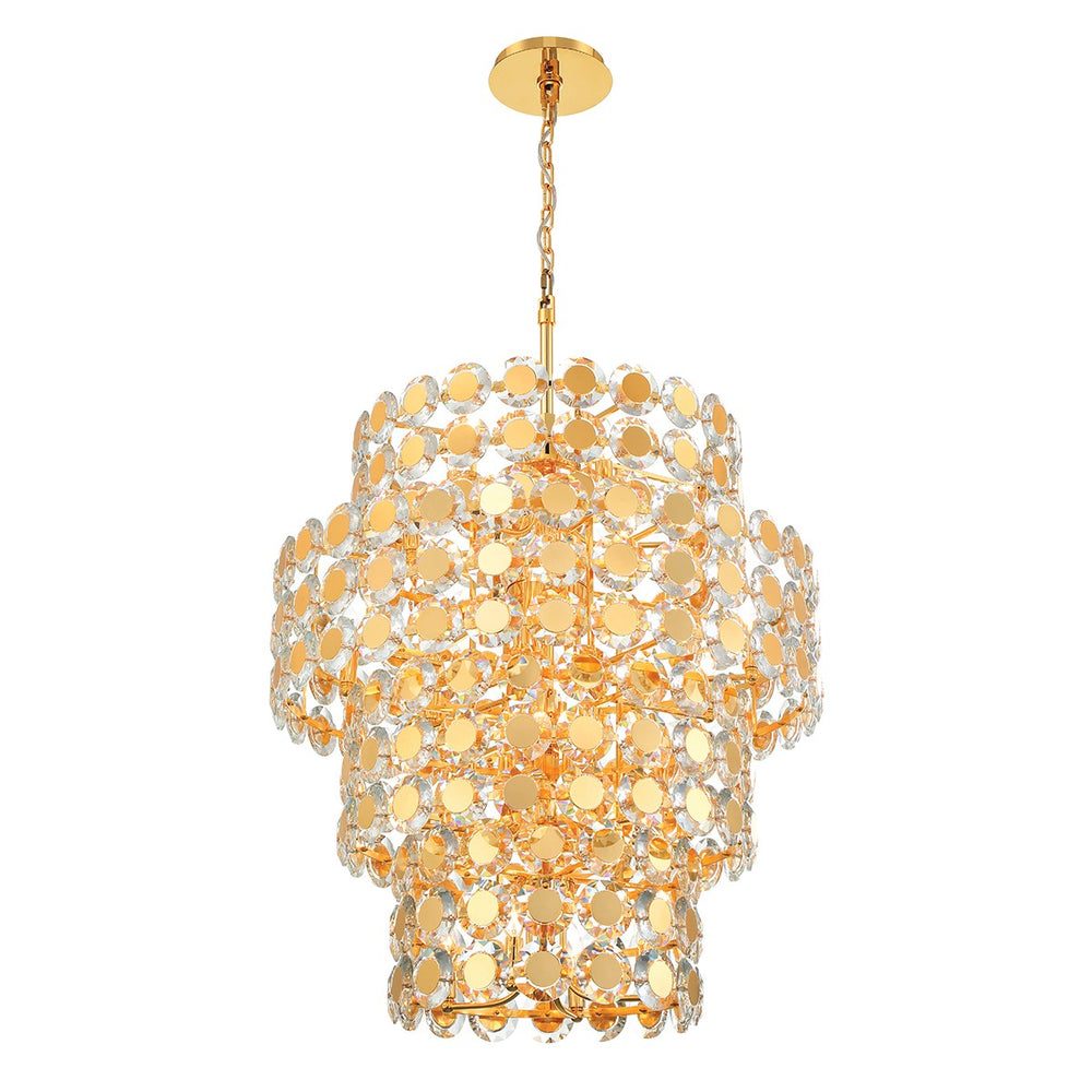 Eurofase Canada - PERRENE-CHD-24LT-45IN-GD-CL - PERRENE - Gold- Union Lighting Luminaires Decor