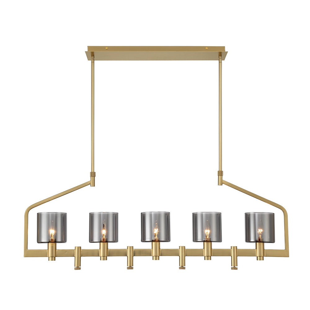 Eurofase Canada - DECATO-CHD-5LT-42IN-GD-SK - DECATO - Gold- Union Lighting Luminaires Decor