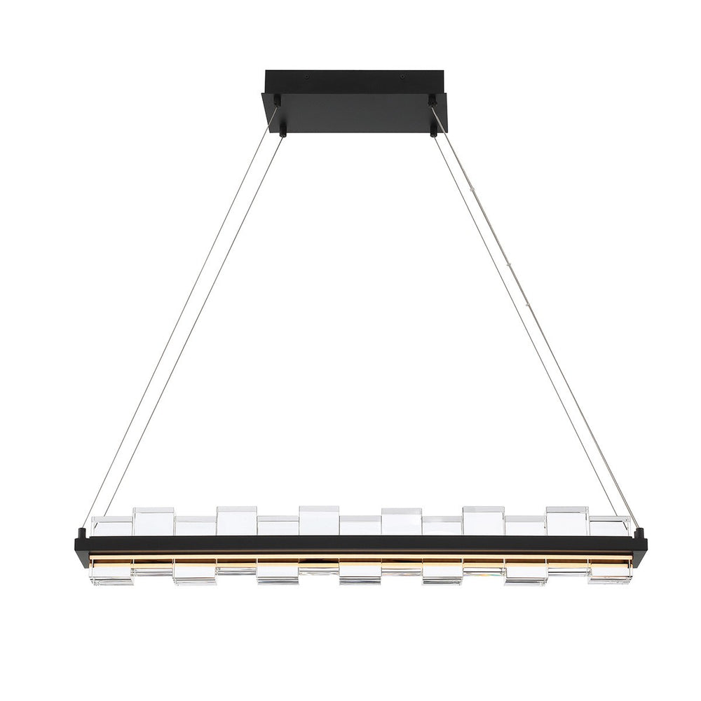 Eurofase Canada - BRUCO-CHD-35IN-BK-CL - BRUCO - Black- Union Lighting Luminaires Decor