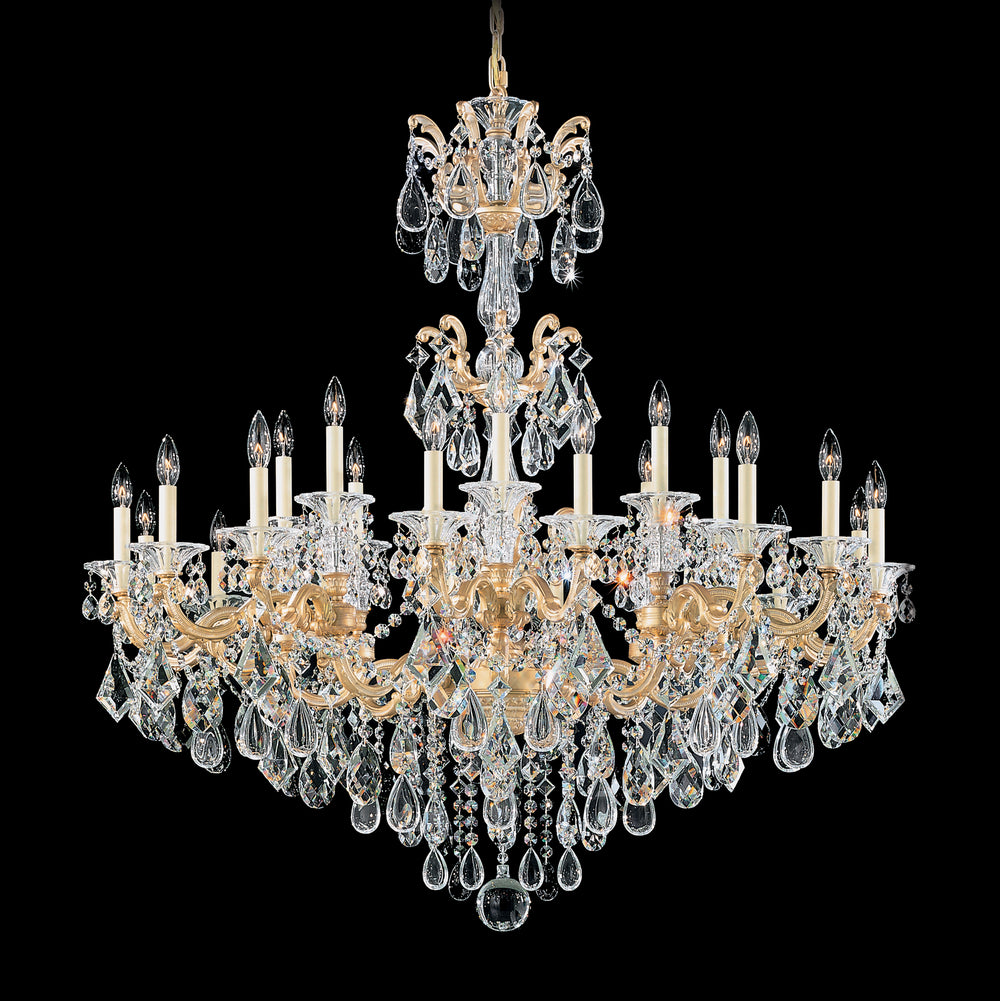 Schonbek - 24 Light Chandelier - La Scala - Parchment Gold- Union Lighting Luminaires Decor