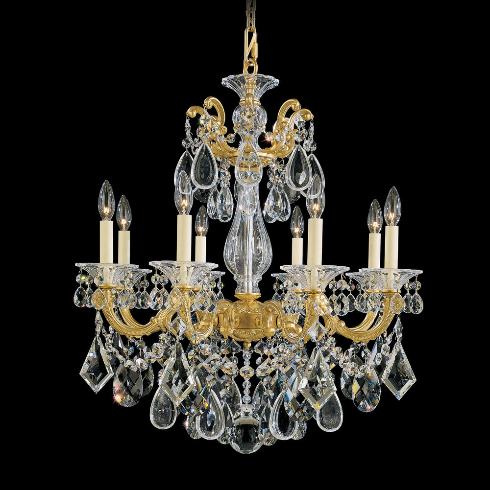 Schonbek - Eight Light Chandelier - La Scala - Heirloom Gold- Union Lighting Luminaires Decor