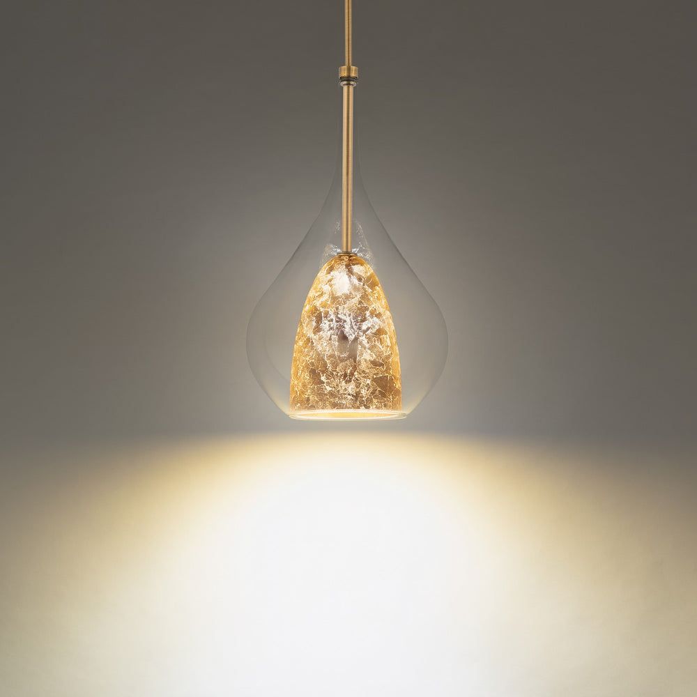 Modern Forms Canada - LED Mini Pendant - Helios - Gold Leaf/Aged Brass- Union Lighting Luminaires Decor