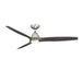 Modern Forms Fans Canada - 62" Ceiling Fan - Skylark - Brushed Nickel/Ebony- Union Lighting Luminaires Decor