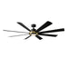 Modern Forms Fans Canada - 72" Ceiling Fan - Aura - Soft Brass/Matte Black- Union Lighting Luminaires Decor