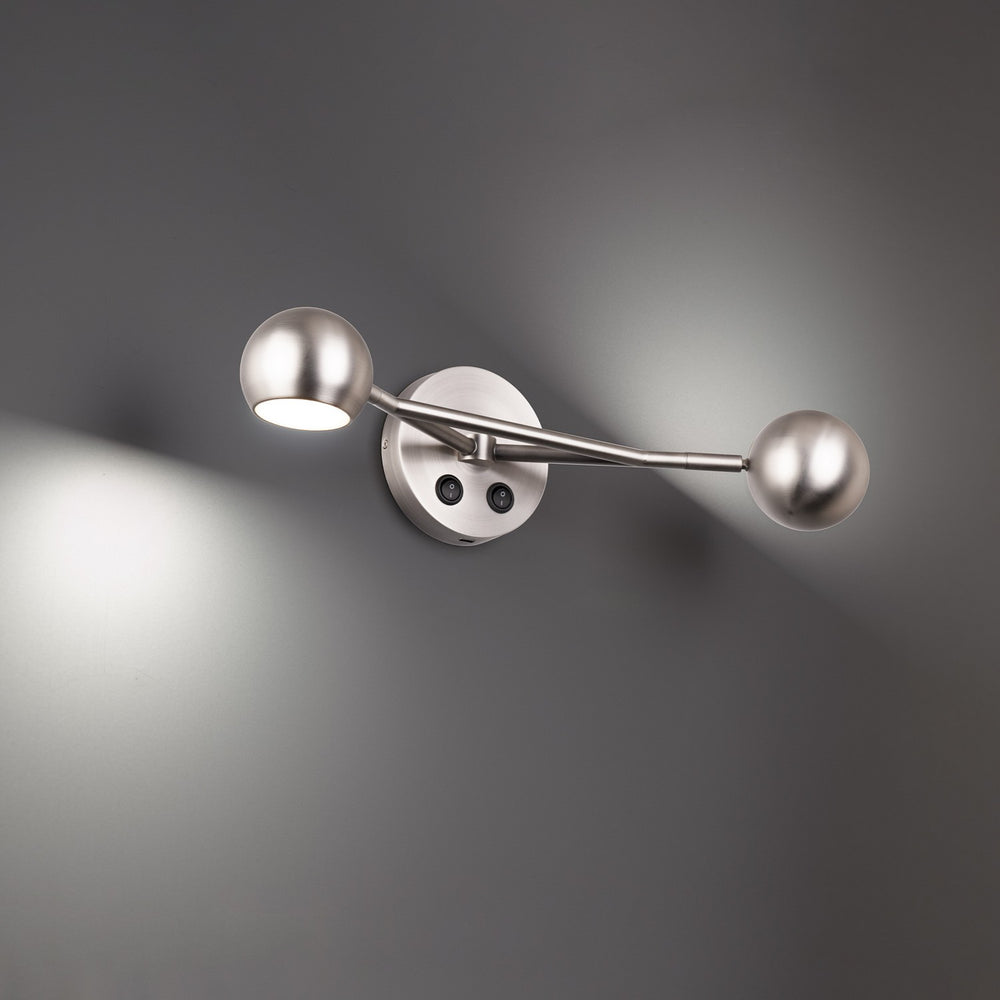 W.A.C. Canada - LED Bed Task Light - Duplex - Brushed Nickel- Union Lighting Luminaires Decor