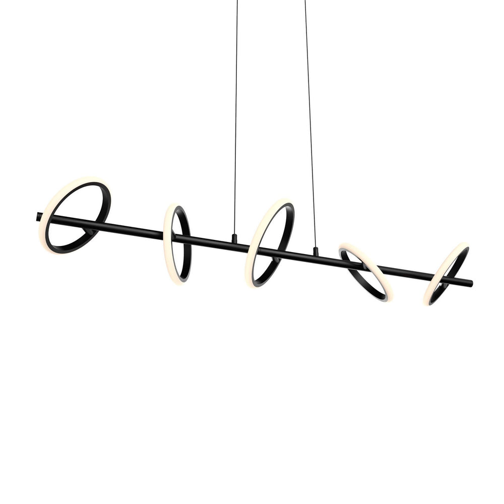 Dals - Five Light Linear Pendant - Olympia Five - BK- Union Lighting Luminaires Decor