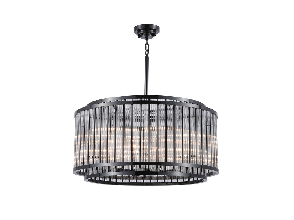 Avenue Lighting - 12 Light Chandelier - Waldorf - Polished Gunmetal- Union Lighting Luminaires Decor