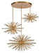 Avenue Lighting - 36 Light Chandelier - Palisades Ave. - Aged Brass w/Champagne Glass- Union Lighting Luminaires Decor