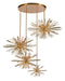 Avenue Lighting - 34 Light Chandelier - Palisades Ave. - Aged Brass w/Champagne Glass- Union Lighting Luminaires Decor