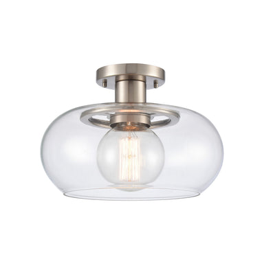 ELK Home - One Light Semi Flush Mount - Clement - Antique Nickel- Union Lighting Luminaires Decor