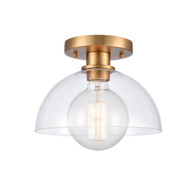 ELK Home - One Light Semi Flush Mount - Julian - Brushed Gold- Union Lighting Luminaires Decor