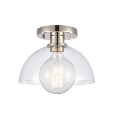 ELK Home - One Light Semi Flush Mount - Julian - Polished Nickel- Union Lighting Luminaires Decor