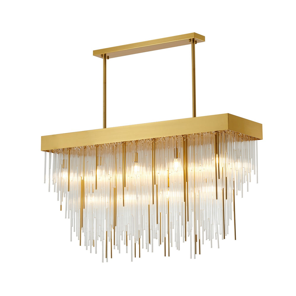 Bethel International Canada - 14 Light Chandelier - Satin Brass- Union Lighting Luminaires Decor