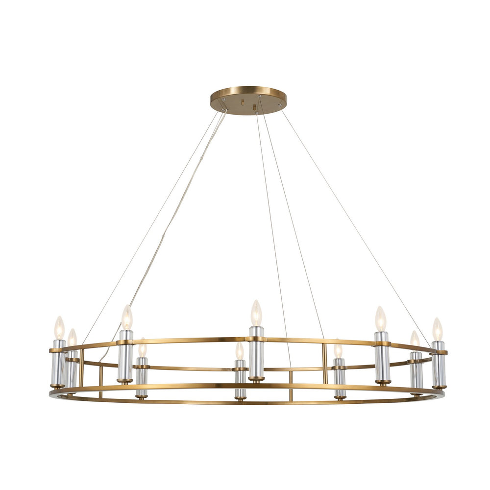 Kichler Canada - Ten Light Chandelier - Rosalind - Brushed Natural Brass- Union Lighting Luminaires Decor