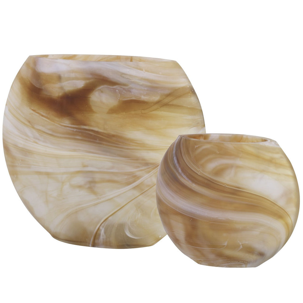 Uttermost - Vases, Set/2 - Fusion - Caramel, Ivory, And Tan- Union Lighting Luminaires Decor