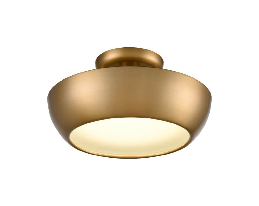 DVI Canada - LED Semi-Flush Mount - Antares Cct - Brass w/Vodka Ice Glass- Union Lighting Luminaires Decor