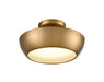 DVI Canada - LED Semi-Flush Mount - Antares Cct - Brass w/Vodka Ice Glass- Union Lighting Luminaires Decor