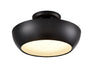 DVI Canada - LED Semi-Flush Mount - Antares Cct - Ebony w/Vodka Ice Glass- Union Lighting Luminaires Decor