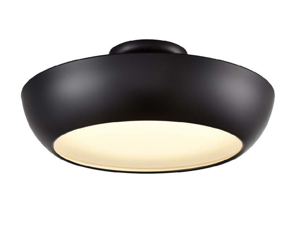 DVI Canada - LED Semi-Flush Mount - Antares Cct - Ebony w/Vodka Ice Glass- Union Lighting Luminaires Decor