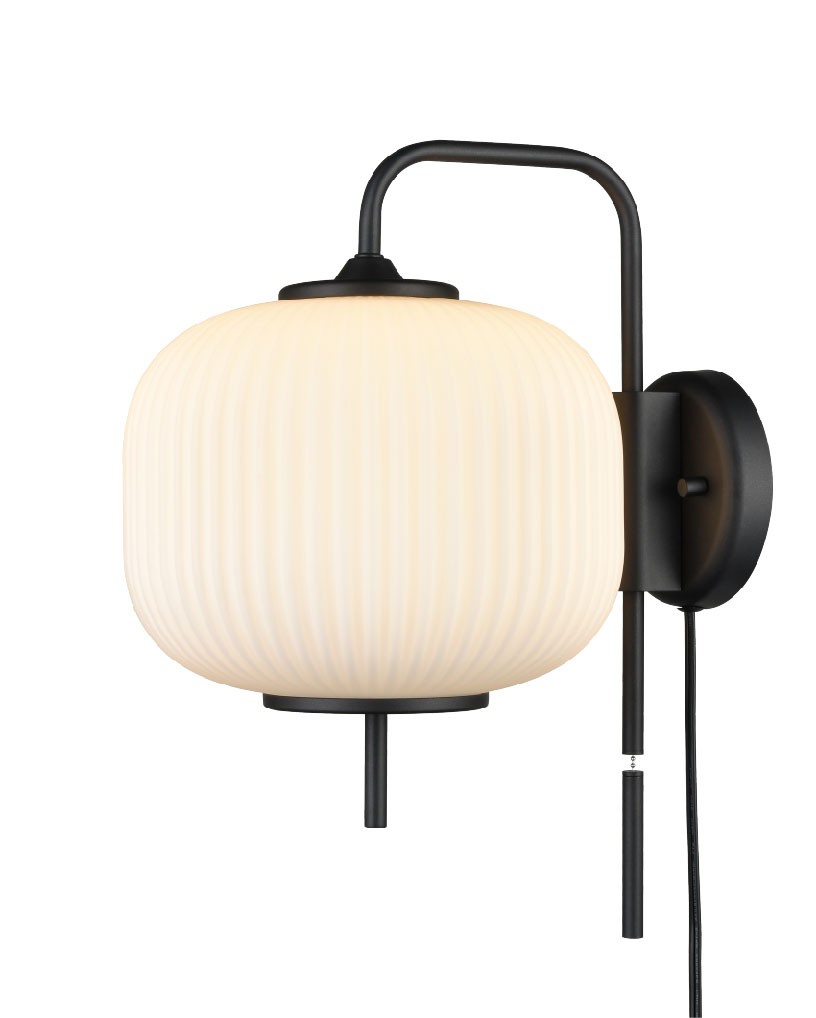 DVI Canada - One Light Wall Sconce - Mount Pearl - Graphite w/Ribbed Half Opal Glass- Union Lighting Luminaires Decor