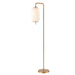 DVI Canada - One Light Floor Lamp - Mount Pearl - Brass w/Ribbed Half Opal Glass- Union Lighting Luminaires Decor