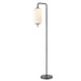 DVI Canada - One Light Floor Lamp - Mount Pearl - Graphite w/Ribbed Half Opal Glass- Union Lighting Luminaires Decor