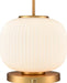 DVI Canada - One Light Table Lamp - Mount Pearl - Brass w/Ribbed Half Opal Glass- Union Lighting Luminaires Decor