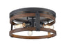 DVI Canada - Three Light Flush Mount - Oakhurst - Graphite And Ironwood- Union Lighting Luminaires Decor