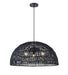 DVI Canada - Three Light Pendant - Lac Du Bonnet - Black w/Black Yarn Shade- Union Lighting Luminaires Decor