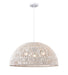 DVI Canada - Three Light Pendant - Lac Du Bonnet - Matte White w/White Yarn Shade- Union Lighting Luminaires Decor
