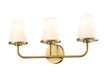 DVI Canada - Three Light Vanity - Kanata - Brass w/Half Opal Glass- Union Lighting Luminaires Decor