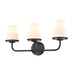 DVI Canada - Three Light Vanity - Kanata - Ebony w/Half Opal Glass- Union Lighting Luminaires Decor