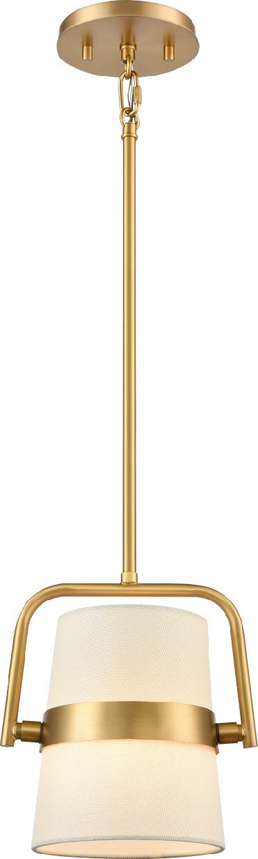 DVI Canada - Two Light Pendant - Bon Echo - Brass w/Satin White Shade- Union Lighting Luminaires Decor