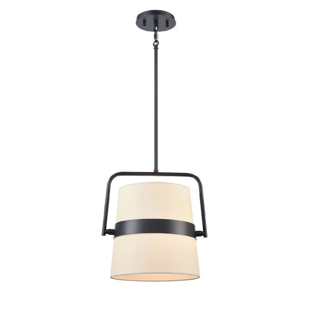 DVI Canada - Two Light Pendant - Bon Echo - Ebony w/Satin White Shade- Union Lighting Luminaires Decor