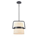 DVI Canada - Two Light Pendant - Bon Echo - Ebony w/Satin White Shade- Union Lighting Luminaires Decor