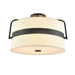 DVI Canada - Three Light Semi-Flush Mount - Bon Echo - Ebony w/Satin White Shade- Union Lighting Luminaires Decor