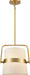 DVI Canada - Four Light Pendant - Bon Echo - Brass w/Satin White Shade- Union Lighting Luminaires Decor