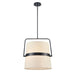 DVI Canada - Four Light Pendant - Bon Echo - Ebony w/Satin White Shade- Union Lighting Luminaires Decor